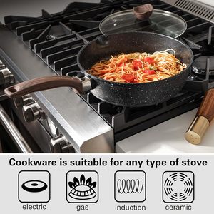 Poêle à frire en aluminium antiadhésive pour cuisinières à gaz et à induction, idéale pour la friture profonde – Offre Spéciale - Product Image 6