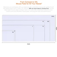 Tapis de souris en caoutchouc blanc personnalisé de taille XL 800x300mm avec sublimation de style dessin animé Tapis de souris vierge imprimé de logo personnalisé Produit en stock