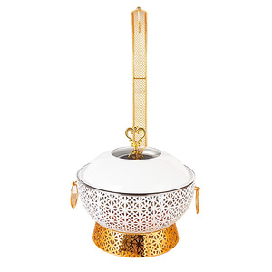 Calentador de Alimentos con Tapa Abatible para Hot Pot en Restaurantes de Hotel, Hecho de Acero Inoxidable y Disponible para Personalización - Product Image 1