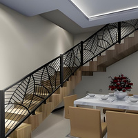 Garde-corps d'escalier intérieur moderne en fer forgé sur mesure, simple, pour grenier, balcon, villa, couloirs et clôtures intérieures