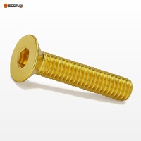 Sekrup Kepala Soket Hex Countersunk Kuningan DIN 7991 M3 M4 M5 M6 M8 M10 6mm-50mm Sekrup Mesin Kepala Datar Metrik