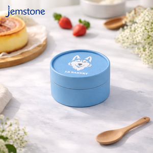 บรรจุภัณฑ์กล่องกระดาษทรงกระบอกแบบกำหนดเอง ดีไซน์รักษ์โลก เกรดอาหาร สำหรับขนมอบ บรรจุภัณฑ์กระดาษคราฟท์หรูหรา สำหรับเค้กบาสก์ - Product Image 4