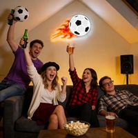Individuelles Werbe-Neonschild mit Fußballmotiv, UV-Bedruckt, Flammen-Effekt, LED-Hintergrundbeleuchtung für Fans, Jugendliche, Einkaufszentren und Parks