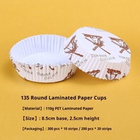 Moule à cupcakes en papier kraft en forme de tulipe, écologique, pour présentation de desserts de mariage de style rustique