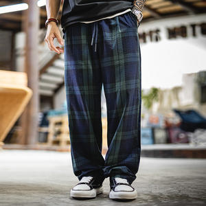 <span class=keywords><strong>Pantalon</strong></span> Décontracté Homme Maden – <span class=keywords><strong>Pantalon</strong></span> Texturé à Carreaux Vintage Écossais en Seersucker Coupe Décontractée Prêt à Expédier - Product Image 2