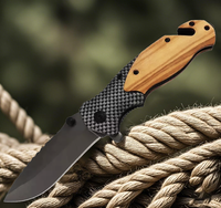 Couteau de poche pliant de 2,5 pouces en bois d'olivier pour le camping, la survie, la chasse, EDC, vente en gros depuis la Chine