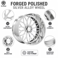 Jantes en alliage forgées polies argentées à rayons multiples DW 20 22 24 26 pouces pour pick-up – Jantes personnalisées, fournisseur en gros d'usine OEM