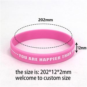 Party Supplies Pulseras De Goma in Stock Customized Silicone Wristband Inspirational Quotes Silicone <b>Wrist</b> <b>Strap</b> Rubber Bracelet - Product Image 3
