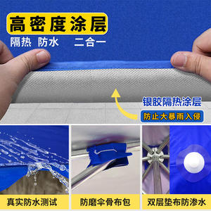 Parasol d'extérieur grand format Hotcore avec base à eau de 30 L et support en acier pour les vendeurs de rue et usage commercial - Product Image 3