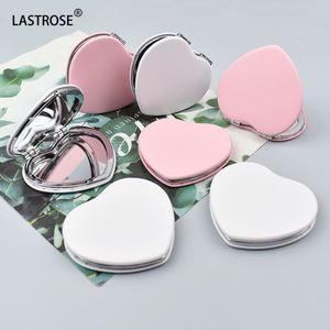 Beauty White PU Leather Pocket <b>Mirror</b> HD Shiny Mini Cosmetic <b>Mirrors</b> - Product Image 1