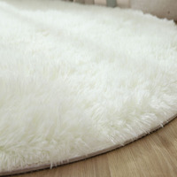 Beste Verkauf Flauschigen Runde Teppich für Kinder Weiche Schlafzimmer Wohnzimmer Rund Teppiche Hause Nicht-Slip Matte