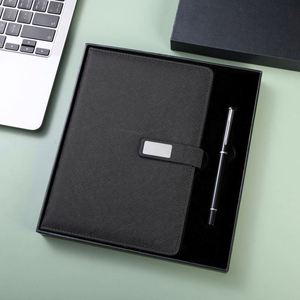 Drop Shipping Customized <b>A5</b> Leather Cover Modern Multifunction Business <b>Notepad</b> Luxurious Notebook and Pen Gift Set - Product Image 6