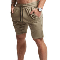 Shorts de sport décontractés pour hommes, avec taille élastique, tissu peigné, respirant et anti-froissement