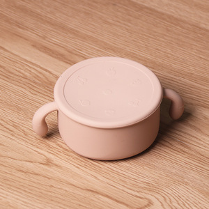 Bol/tasse de nourriture complémentaire pour bébé en <span class=keywords><strong>silicone</strong></span> anti-poussière portable avec couvercle pour les repas des enfants - Product Image 2