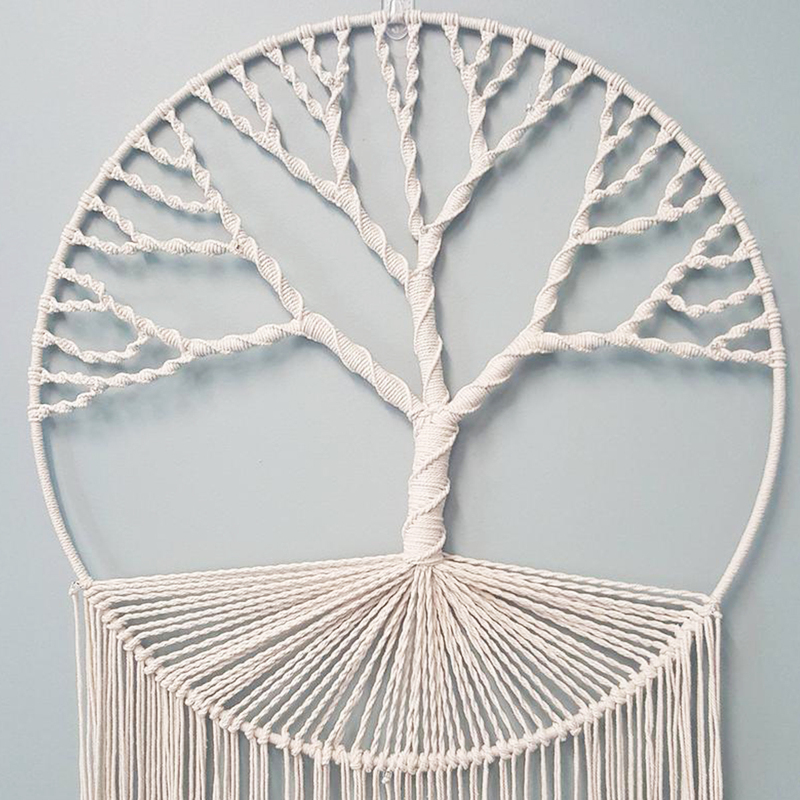 High Quality Black and Beige Macrame