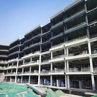 Bâtiment de bureaux en structure acier pour parc industriel avec grand plancher ouvert, plan de maison modulaire en EPS, immeuble de bureaux