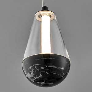 Minimalist Wall Background <b>Lamp</b> Restaurant Ding Room Modern Glass Marble Pendant Light - Product Image 1