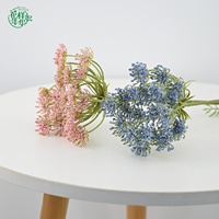 Fabrik-Großhandel 69cm 3-Köpfige Künstliche Queen Anne's Lace Blume mit Kurzem Stiel Orlaya Grandiflora für Hochzeit und Zuhause