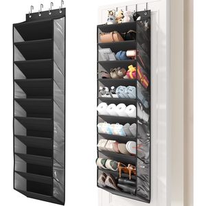 Over The Door Shoe Organizer 10 Tier Clear Pockets Hanging Rack For Closet Shoes Handbags Storage - Product Image 1