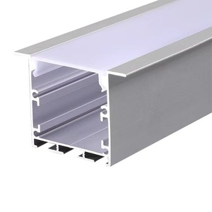 Best Seller Recessed Silver Anodized <b>LED</b> Aluminium Profile Milky PC <b>Cover</b> Villa Ceiling Hidden Linear <b>Lighting</b> T6 Model Dimmable - Product Image 1