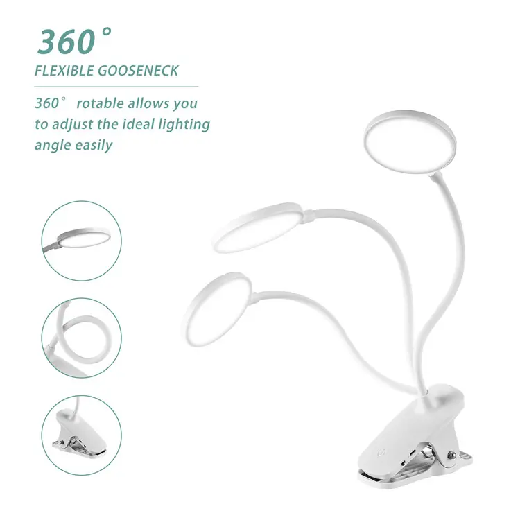 Color Modern Dimming Bright White Swing Arm Flexible Goose neck USB charging Led Desk Lamp