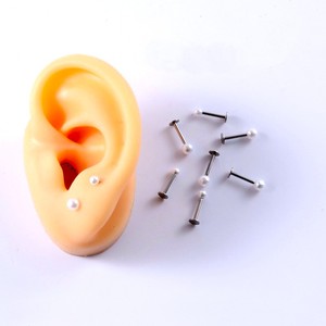 Pendientes <span class=keywords><strong>de</strong></span> perlas <span class=keywords><strong>de</strong></span> 3, 4 y 5 mm para oreja, <span class=keywords><strong>labio</strong></span>, cartílago, hélice, lóbulo, concha, <span class=keywords><strong>piercing</strong></span> <span class=keywords><strong>de</strong></span> herradura, barra para oreja superior, nariz, joyería <span class=keywords><strong>de</strong></span> moda - Product Image 4