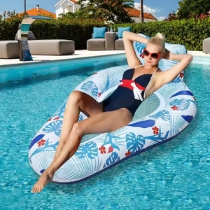 Mùa Hè Hồ Bơi <span class=keywords><strong>Inflatable</strong></span> Phòng Chờ Ghế Nước Ánh Sáng Hình Chữ U Ghế Sofa Với Mái Hiên - Product Image 5