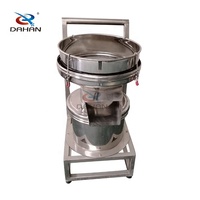 Industrielle Edelstahl 304 Fischmehl-Rotationsvibrationssiebmaschine 450mm Durchmesser 5-50kg/h Kapazität für Getreidemühlen und Saftproduktion