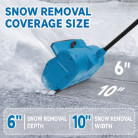 Souffleuse à neige sans fil 21V 1200W à moteur sans balais, tête multifonction interchangeable, tige pliable, portée de 30 pieds, éclairage LED