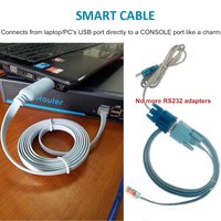 Câble de console USB, câble USB vers RJ45, adaptateur série essentiel, câble de console avec puce FTDI compatible