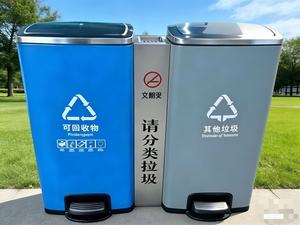 Poubelle à pédale en acier inoxydable avec <span class=keywords><strong>cendrier</strong></span> pour lieux commerciaux et publics - Product Image 5