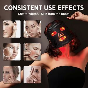 Nuova Maschera Facciale OSTO in Silicone con 4 Colori, Terapia a Luce LED <span class=keywords><strong>Blu</strong></span>, Rossa e Infrarossa per Viso e Collo - Product Image 3