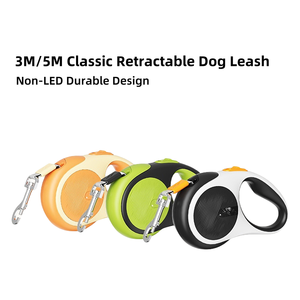 Büyük/küçük köpekler kediler için yarı otomatik kilit ve şok emici tasarım paslanmaz çelik yay ile hafif geri çekilebilir köpek tasma - Product Image 5