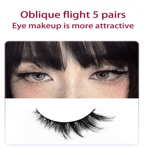 Fourrure en Fiber de Maquillage Naturelle de <span class=keywords><strong>20</strong></span>-25mm, Boîte Personnalisée en Oeil de Chat, Oeil de Chat 3D, Faite à la Main, 5 Paires - Product Image 3