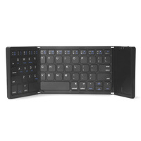 Keyboard Mini Lipat Tiga Nirkabel Ultra Tipis Portabel Baru B089T untuk Ponsel, Tablet, dan Penggunaan Kantor dengan Touchpad