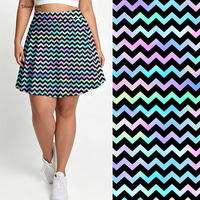 Jupe-short athlétique taille haute pour femme, grande taille, motif vague optique vibrante, avec poche latérale, pour le golf et la course