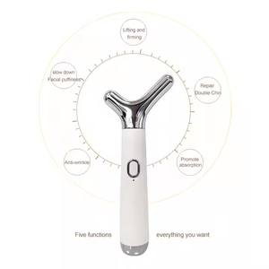 Masajeador de ojos mágico eléctrico de acero inoxidable ABS en forma de Y Popular Dispositivo de varita de masaje <span class=keywords><strong>Facial</strong></span> en V para Reino Unido/UE/CN - Product Image 2