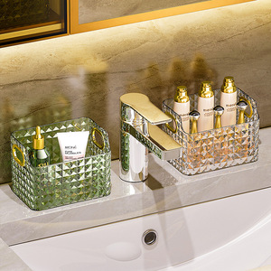 Desktop Storage Box 2L No Lid Solid Color Bathroom Organizer For Cosmetic And Lipstick Tidy Storage - Product Image 3