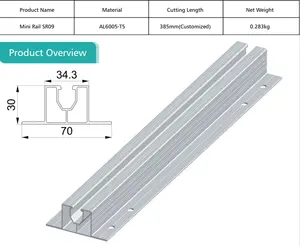 Solar Panel Mount Aluminum Solar Panel Mounting Structure Solar Bracket Mounting Solar Rail