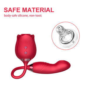 Frauen Vibrator Weibliche Klitoris Brust massage gerät Rose Toy 2 in 1 Vibrator mit G-Punkt-Stimulator - Product Image 6