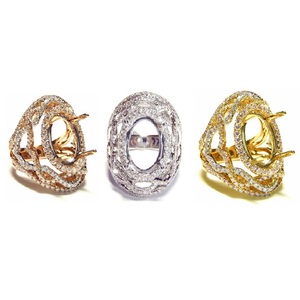 แหวนทองคำขาว 18k ดีไซน์คลาสสิก ประดับเพชรทรงบริลเลียนต์ SI 1-2 เม็ด ฝังแบบ Pave Setting สำหรับงานแต่งงาน งานเลี้ยงฉลองครบรอบ - Product Image 4
