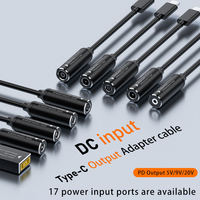 Conector de CC de entrada inteligente de barril hembra de 4,5x3,0mm a cable de carga de enchufe de alimentación para PD 9V 15V 20V 65W 3.25A HP DELL Laptop Phone