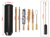Kit de nettoyage d'armes industriel DIY 9 mm, ensemble de 7 pièces, brosse à canon de poche avec brosse en PP pour l'élimination de la rouille et de la peinture