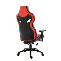 Chaise de bureau ergonomique Chaise de jeu de course minimaliste moderne Accoudoirs extensibles Chaise de direction confortable en PU synthétique
