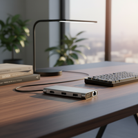 Adaptor Multiport USB C Aluminium Alloy 12 in 1 4K untuk DP Gigabit Ethernet 10Gbps USB 3.0 Pengisian Daya PD 100W Tersedia untuk Laptop