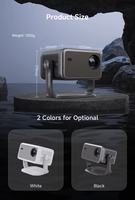 2025 nouveau projecteur vocal L018 1080P 320 ANSI 4K Android13 avec Correction automatique Keystone Wifi6 BT5.2 projecteur de film Portable