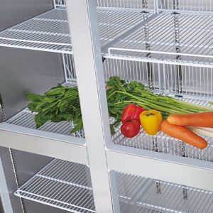 Réfrigérateur commercial adapté, 4 portes, en acier inoxydable, congélateur supérieur, double température, réfrigérateur de cuisine - Product Image 2