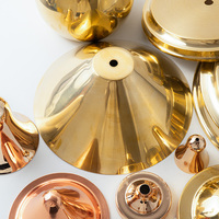 Custom Brass Metal Spinning Lamp Shades Mirror Polished Copper Lighting Components Manufacturer