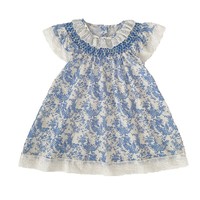 Nouvelle Robe d'Été 2026 à Volants Floraux, Barboteuse Bébé en Coton, Robe pour Tout-Petits avec Col en Dentelle et Tenue Fleurie pour Sœur