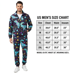 Ensemble de survêtement unisexe Y2K avec imprimé dinosaure de dessin animé, imperméable, streetwear, hiver, veste zippée, pantalon, logo sur le devant - Product Image 5